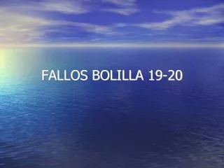 fallos bolilla 19 20