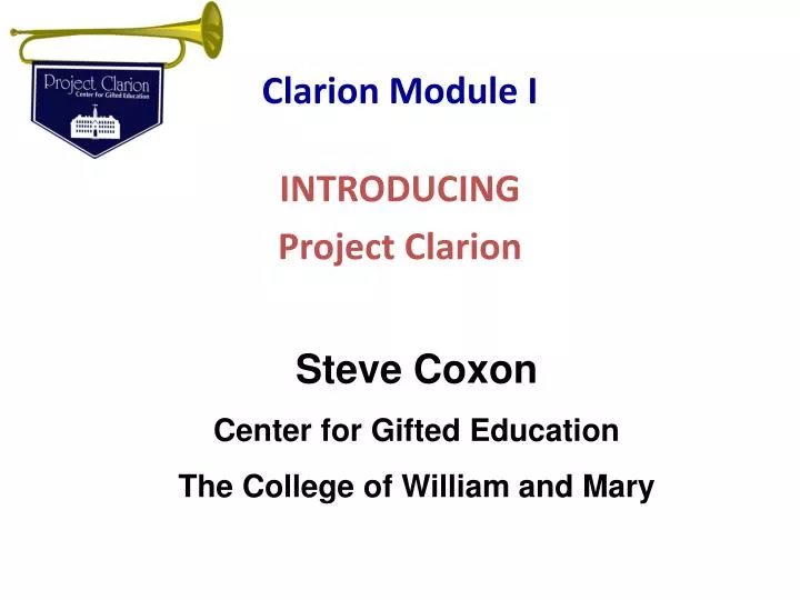 clarion module i
