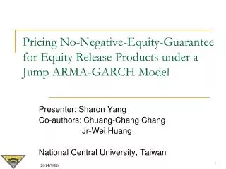 Pricing No-Negative-Equity-Guarantee for Equity Release Products under a Jump ARMA-GARCH Model