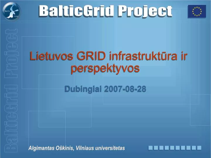 lietuvos grid infrastrukt ra ir perspektyvos