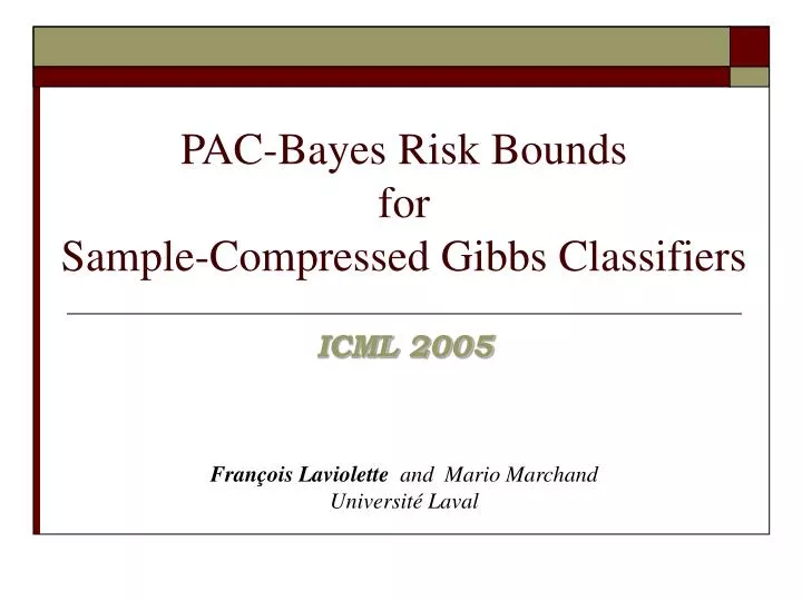 pac bayes risk bounds for sample compressed gibbs classifiers