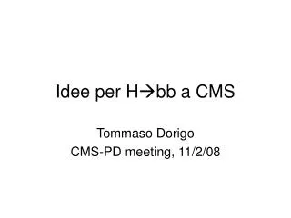 idee per h bb a cms