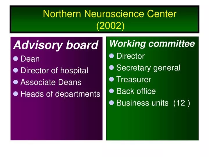 n orthern neuroscience center 2002