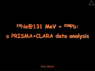 22 Ne@131 MeV + 208 Pb: a PRISMA+CLARA data analysis