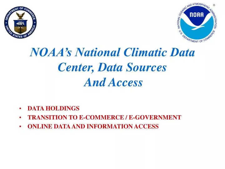 noaa s national climatic data center data sources and access