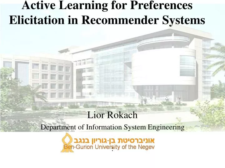 active learning for preferences elicitation in recommender systems