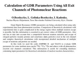 Calculation of GDR Parameters Using All Exit Channels of Photonuclear Reactions