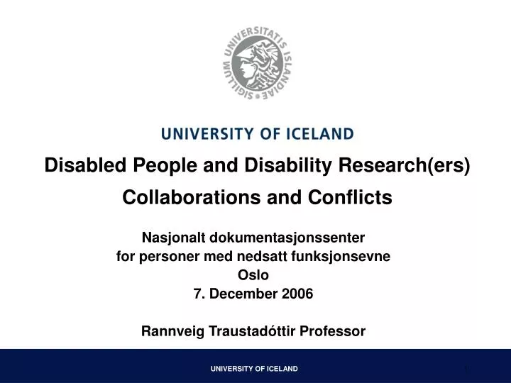 disabled people and disability research ers collaborations and conflicts