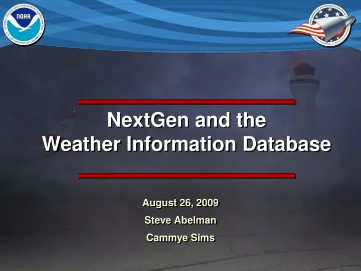 nextgen and the weather information database