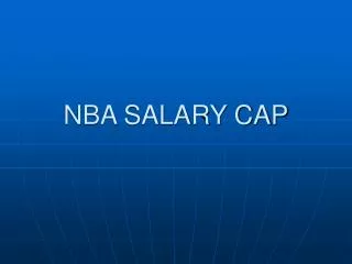 NBA SALARY CAP