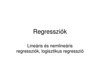 regresszi k