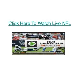 Click Here To Watch Live NFL