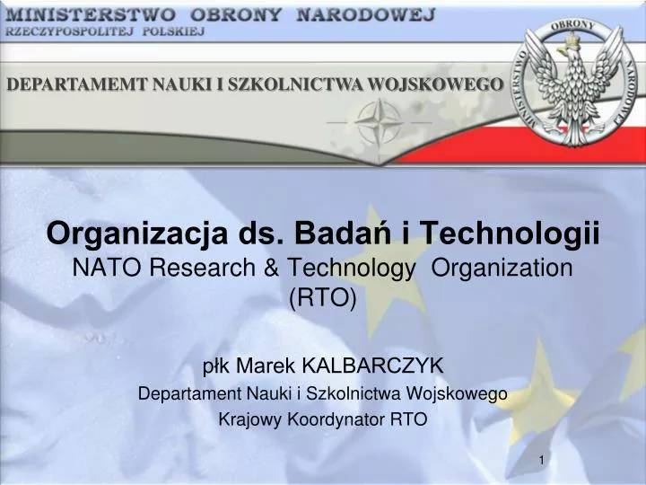 organizacja ds bada i technologii nato research technology organization rto