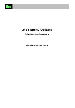 .NET Entity Objects neo.codehaus VisualStudio Tool Guide