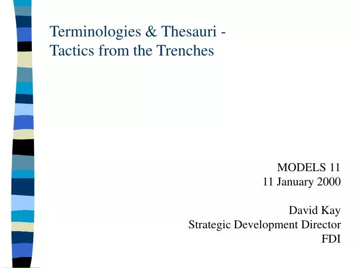 terminologies thesauri tactics from the trenches