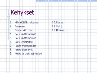 kehykset