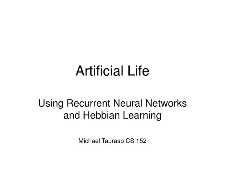 artificial life