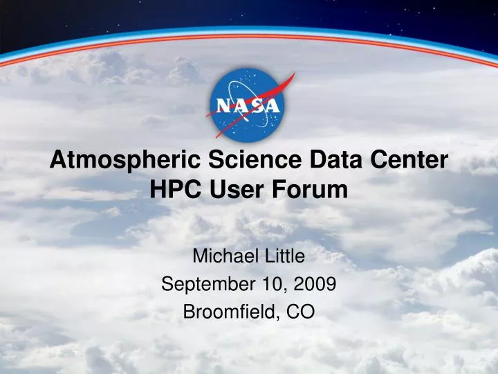 atmospheric science data center hpc user forum