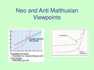 Neo and Anti Malthusian Viewpoints