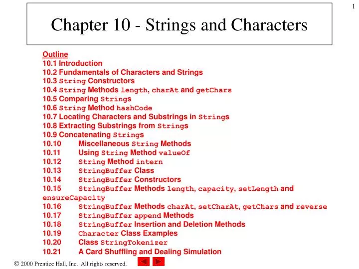 chapter 10 strings and characters