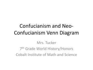 Confucianism and Neo-Confucianism Venn Diagram