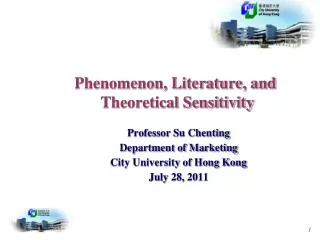 Phenomenon, Literature, and Theoretical Sensitivity
