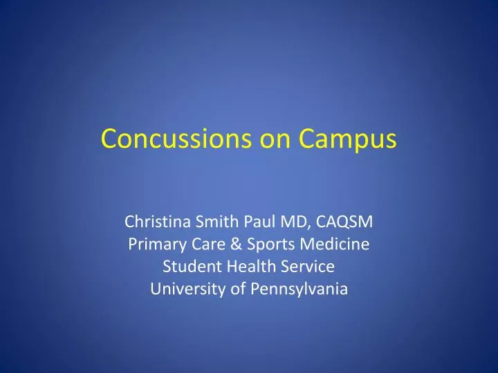 concussions on campus