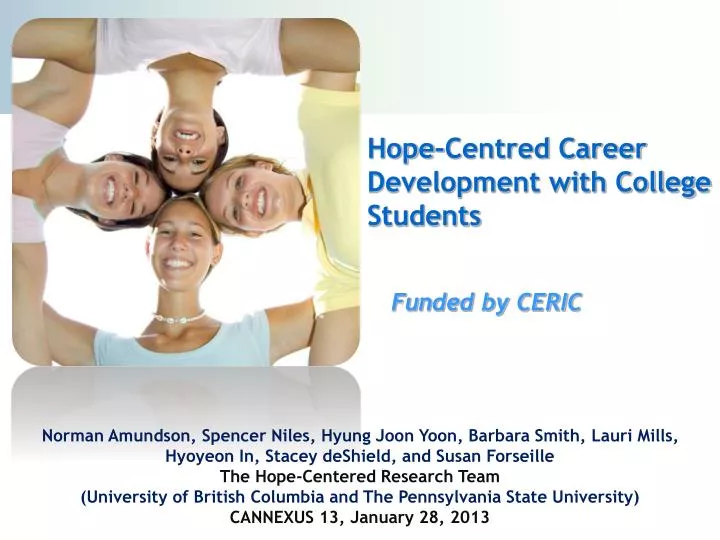 hope centred career development with college students