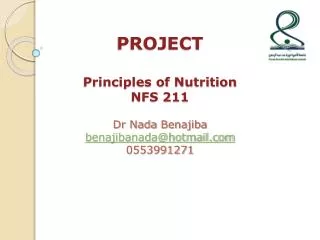 PROJECT Principles of Nutrition NFS 211