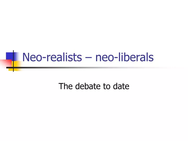 neo realists neo liberals