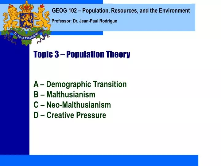 topic 3 population theory