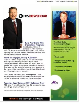 NewsHour airs weeknights at 6PM (ET).