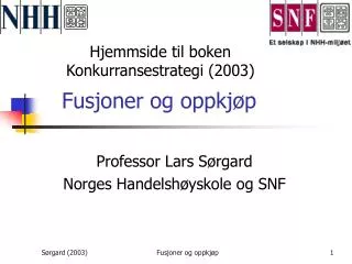 fusjoner og oppkj p