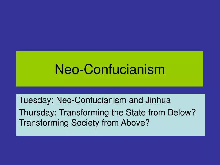 neo confucianism