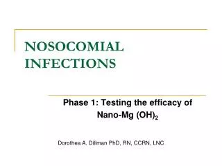 NOSOCOMIAL INFECTIONS