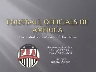 Football Officials of America