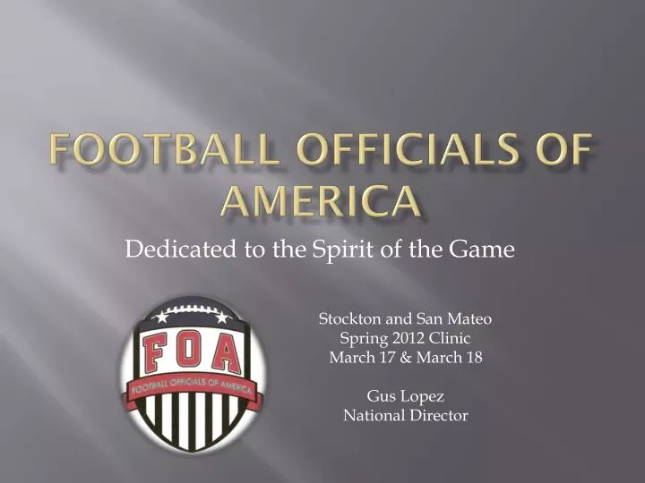 football officials of america