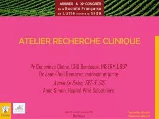 atelier recherche clinique