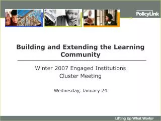 Building and Extending the Learning Community