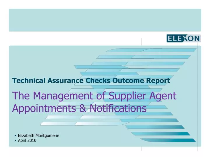 technical assurance checks outcome report