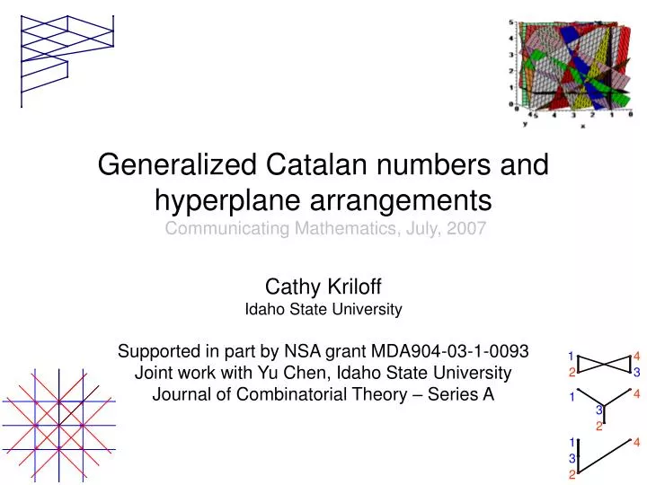 generalized catalan numbers and hyperplane arrangements communicating mathematics july 2007