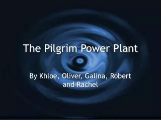 The Pilgrim Power Plant