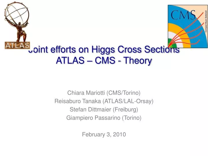 joint efforts on higgs cross sections atlas cms theory