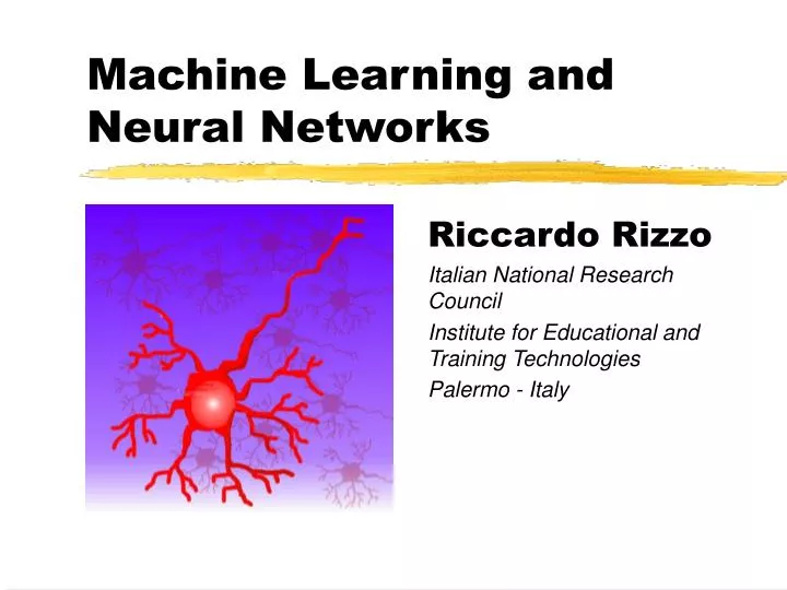 machine learning and neural networks