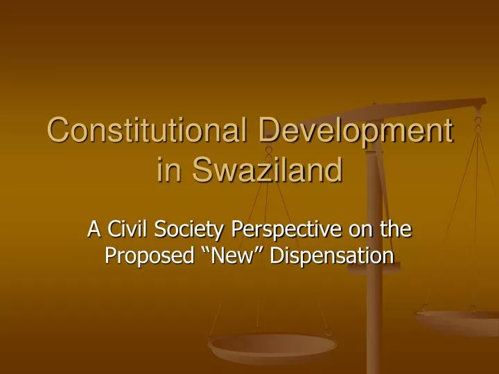constitutional development in swaziland