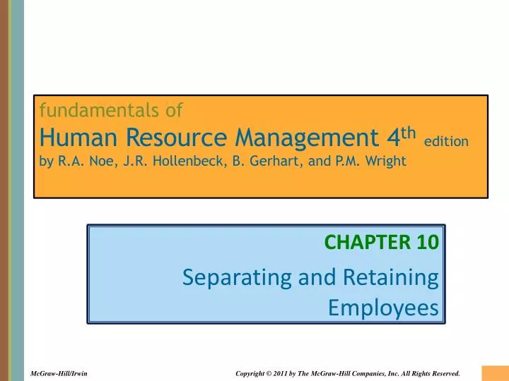 chapter 10 separating and retaining employees