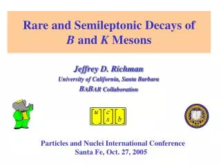 Rare and Semileptonic Decays of B and K Mesons