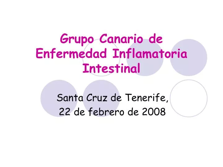 grupo canario de enfermedad inflamatoria intestinal