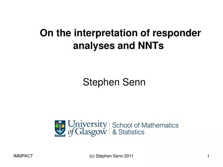 on the interpretation of responder analyses and nnts