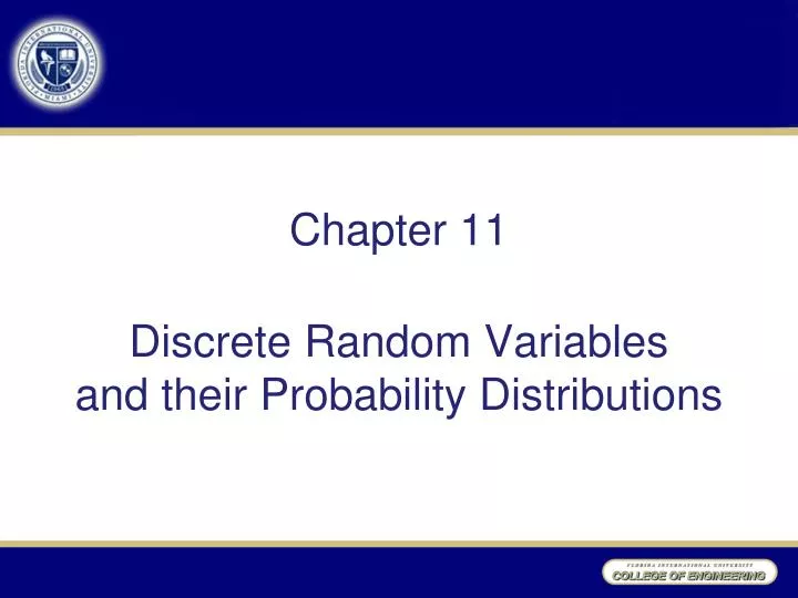 chapter 11 discrete random variables and their probability distributions